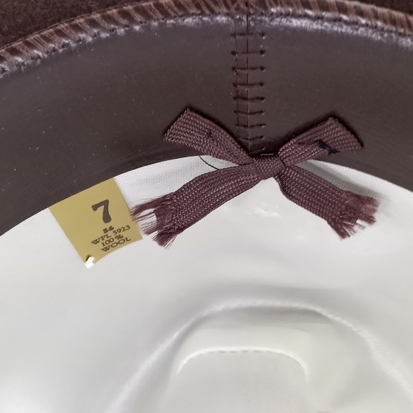 Vintage Wool Fedora Hat Feather Wings Headwear President - Picture 6 of 11